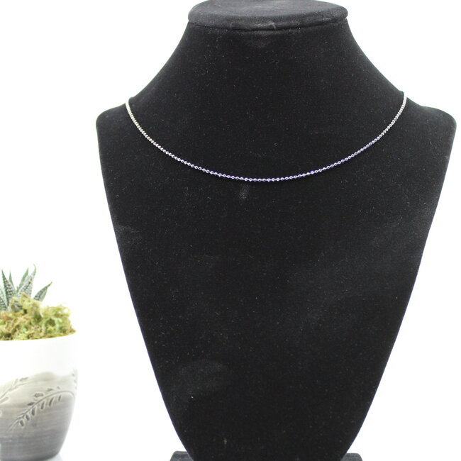 Bead (Ball) Chain Necklace - Gunmetal Black (Stainless Steel) - 18" (1.5mm) Pendants