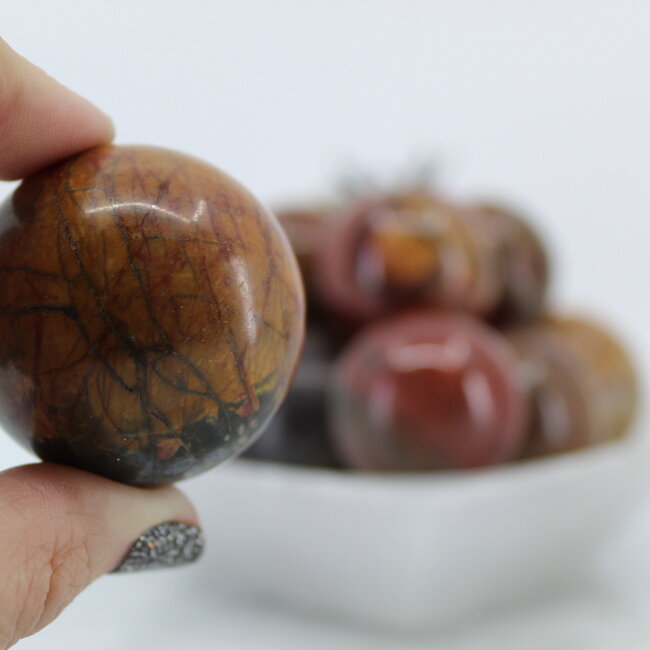 Cherry Creek Jasper Sphere Orb- 40mm