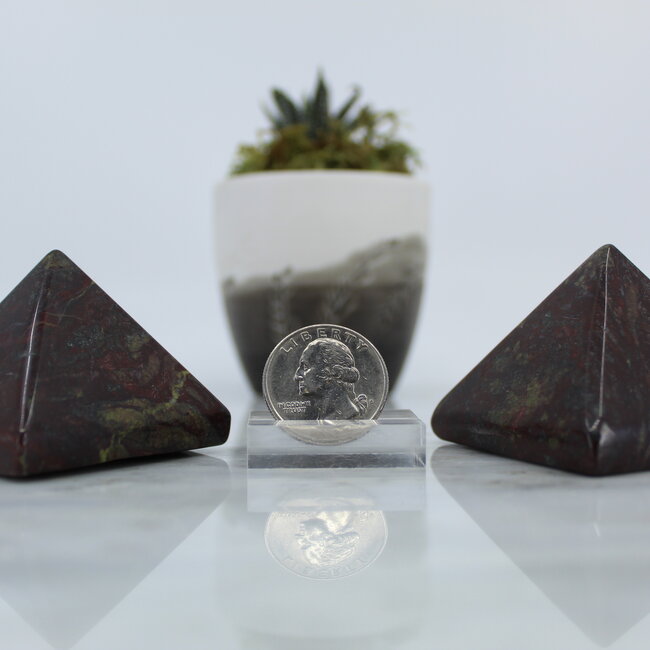 Dragons Blood Jasper Pyramid-Large (2")