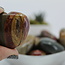 Cherry (Red) Creek Jasper Puffy Hearts - Medium