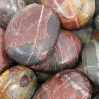 Cherry (Red) Creek Jasper Palm Pillow Pocket Stones