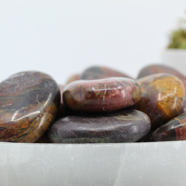 Cherry (Red) Creek Jasper Palm Pillow Pocket Stones