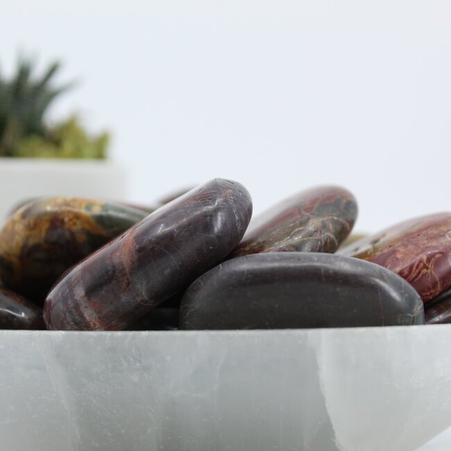 Cherry (Red) Creek Jasper Palm Pillow Pocket Stones