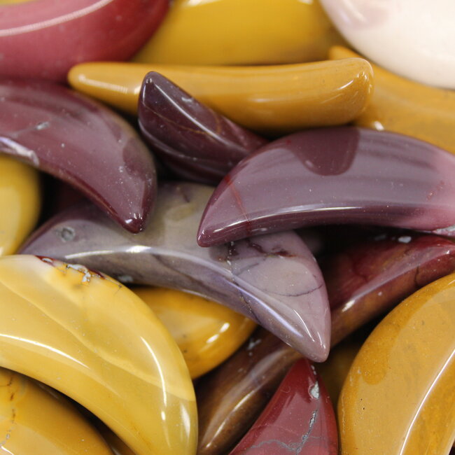 Mookaite Jasper Crescent Moon - Medium Long