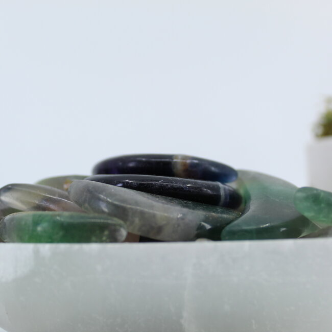 Rainbow Fluorite Crescent Moon - Medium