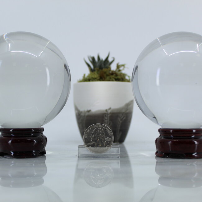 Clear Glass Crystal Ball for Divination Scry Scrying - 80mm Sphere Orb