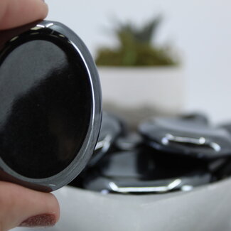 Hematite Worry (Thumb Fidget Relaxation Pocket) Stones - Large Oval