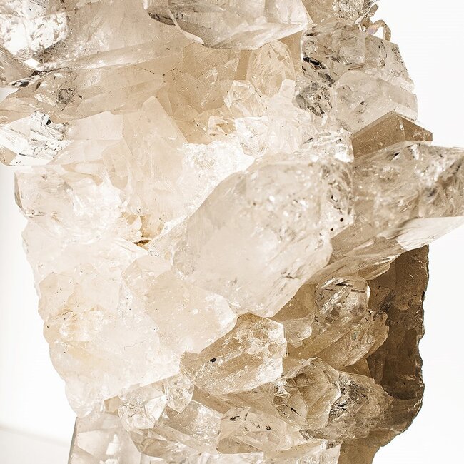 Clear Quartz Cluster on Pin Stand - Medium (7-8") - Rough Raw Natural