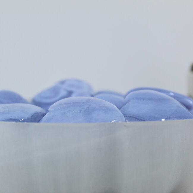 Blue Lace Agate Hearts - Large (1.5")