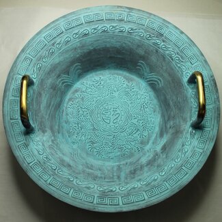Copper Chinese Spouting Resonance Fountain Bowl Large
