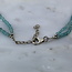 Blue Apatite Beaded Necklace - 16-18" Adjustable - Faceted Sterling Silver