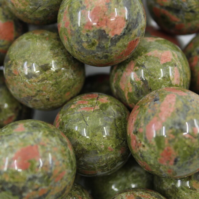 Unakite Jasper Sphere Orb - 30mm