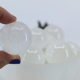 White Calcite Sphere Orb-20-25mm