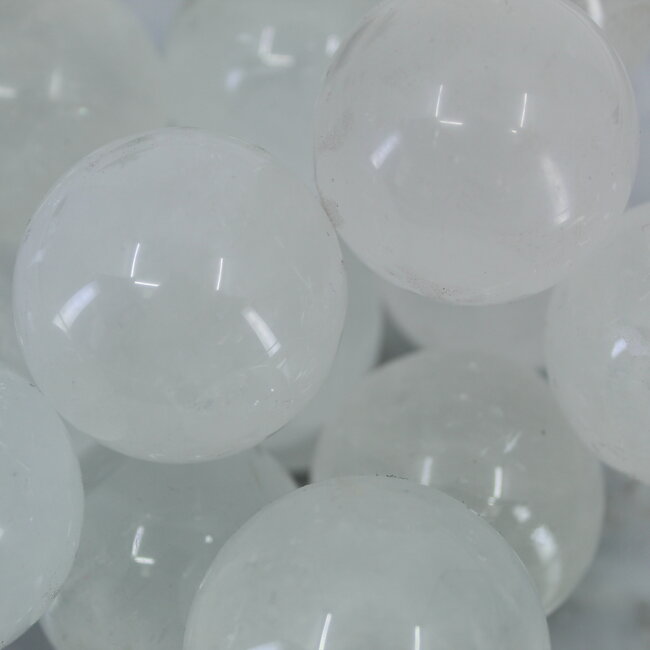 White Calcite Sphere Orb-20-25mm