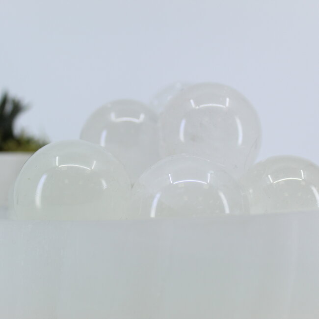 White Calcite Sphere Orb-20-25mm