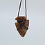Arrowhead Necklace-Wrapped Wax Cord