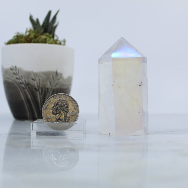 Angel Aura Clear Quartz Tower Point Generator - Medium (2-3")