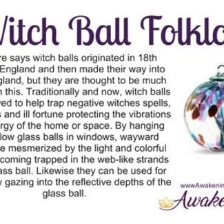Teal, Purple, White and Green Specula Spirit Friendship Gazing Watch Wizard Kugel Witch Balls- Small 4"x 4"