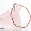 Rose Quartz & Rhodonite Twist Bracelet-Seed Bead