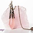 Rose Quartz Pendulum - Faceted Point (Antique Bronze) Boho Vintage