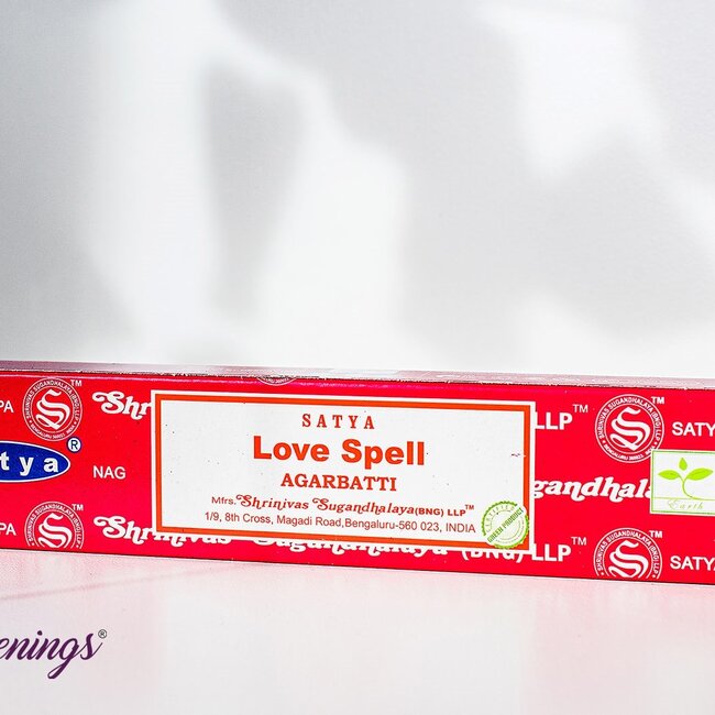 Love Spell Incense -12 Sticks Box 15g - Satya
