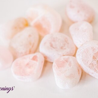 Rose Quartz -  Emma Ema Eggs Palm (Seer Window Stones)