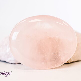 Rose Quartz  Worry (Thumb Fidget Relaxation Pocket) Stones - Large Oval