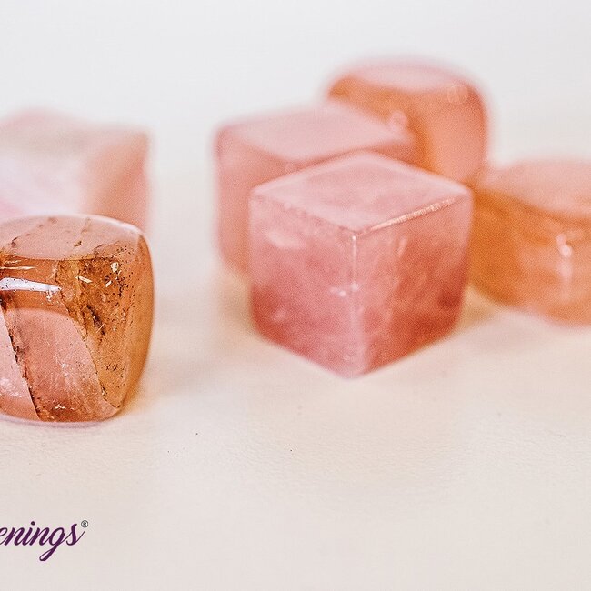 Rose Quartz Cubes 1"