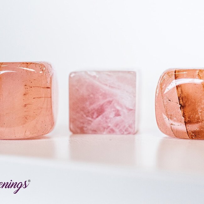 Rose Quartz Cubes Blocks 1"