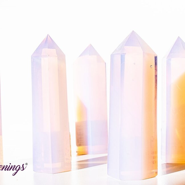 Pink Opalite Tower Point/Generator - (3-4")