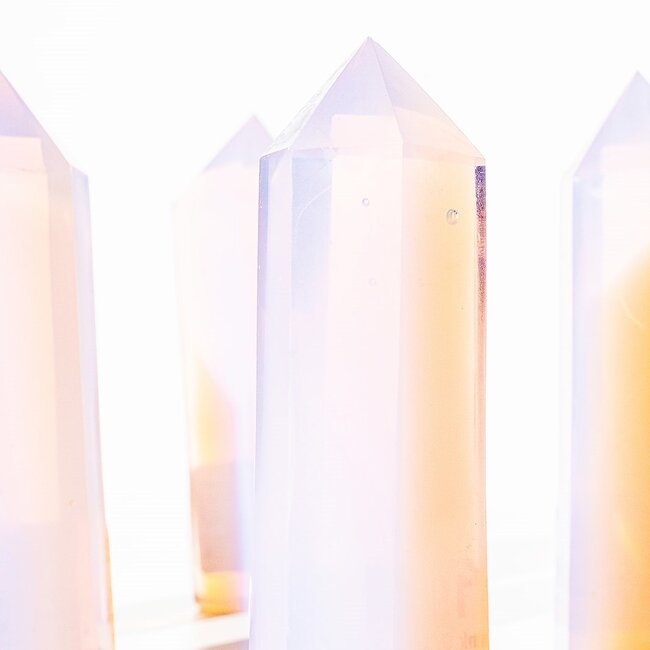 Pink Opalite Tower Point/Generator - (3-4")