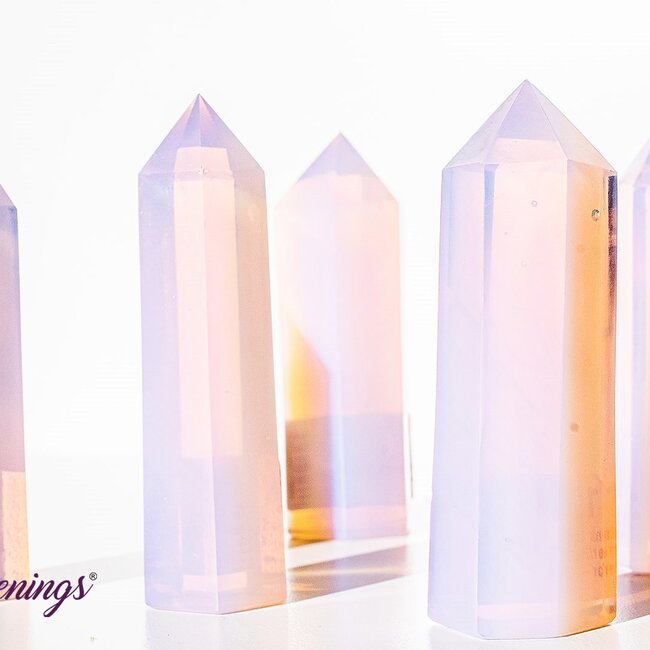 Pink Opalite Tower Point/Generator - (3-4")