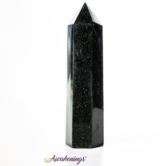 Green Sandstone (Goldstone) Sand Stone Tower Point Generator - Medium (3-4")