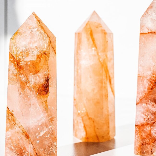 Fire Quartz (Red Hematoid) Tower Point Generator - Medium (2-4")