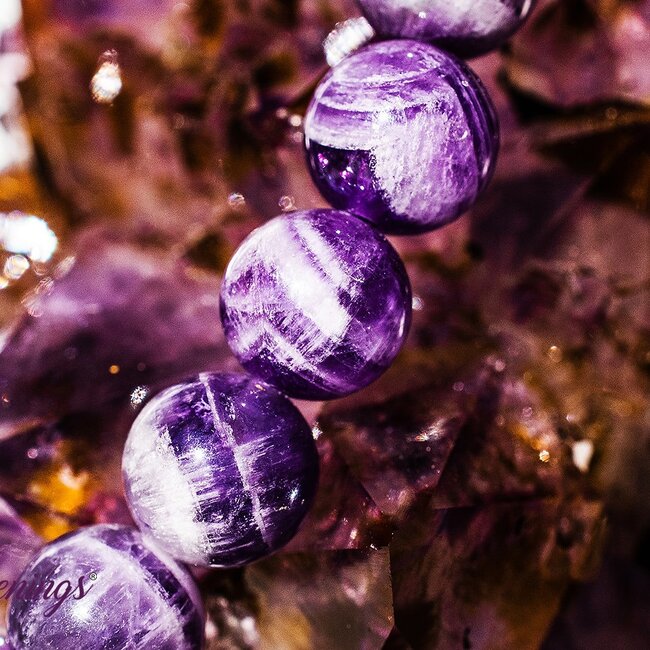 Chevron (Dream) Amethyst Bracelets - 8mm