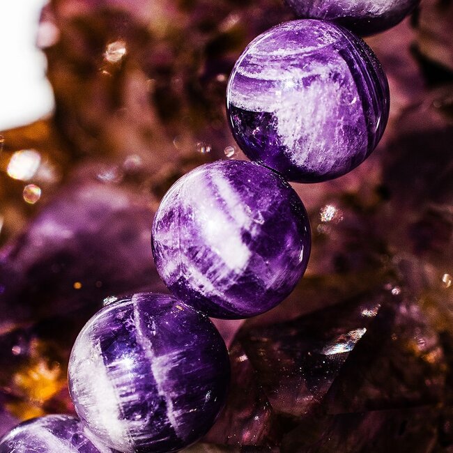 Chevron (Dream) Amethyst Bracelets - 8mm