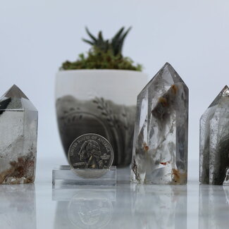 Garden (Landscape Ghost Phantom) Quartz Lodolite Towers Points Generators - Large 3-5"