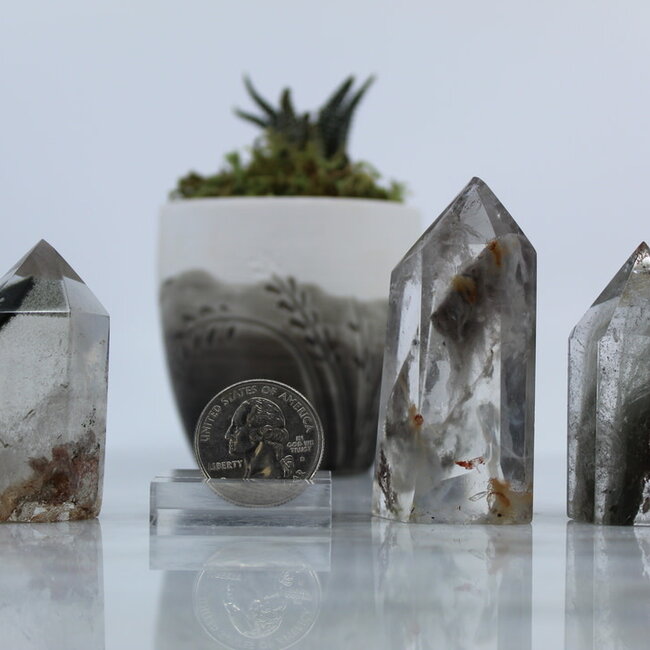 Garden (Landscape Ghost Phantom) Quartz Lodolite Towers Points Generators - Large 3-5"