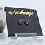 Amethyst Earrings - 6mm Faceted Round Stud Sterling Silver Gemstone Jewelry