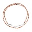 Strawberry Quartz (Red Guava) Beaded Necklace - 16-18" Adjustable - Faceted Seed Sterling Silver Clasp
