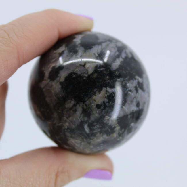 Indigo Gabbro (Mystic Merlinite) Sphere Orb - 50mm