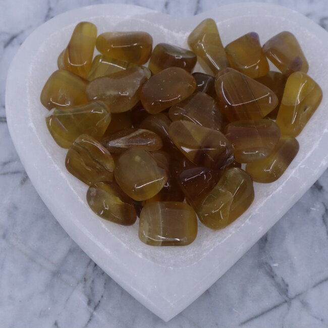Yellow Fluorite - Tumbled Smooth
