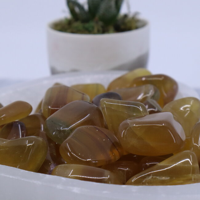 Yellow Fluorite - Tumbled Smooth