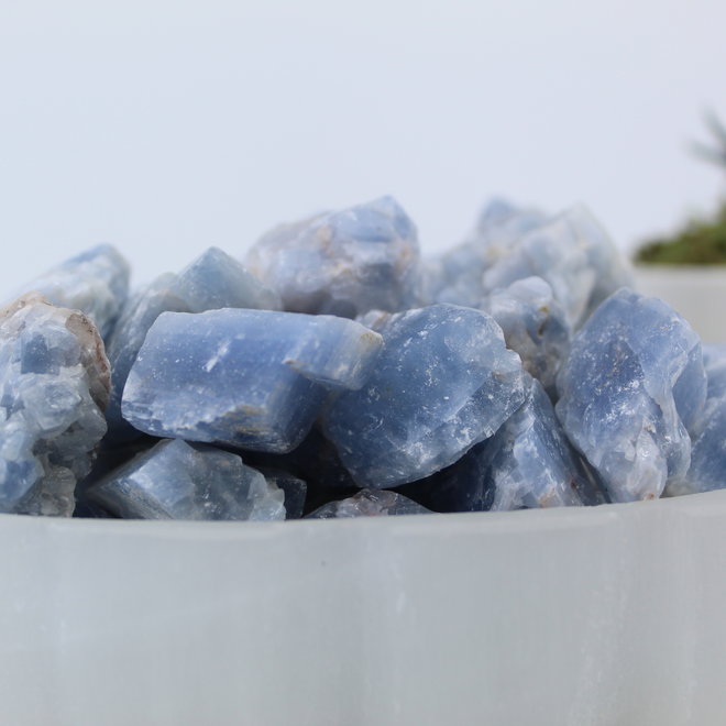 Blue Calcite Rough Raw Natural- (1-1.5")