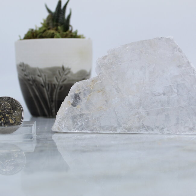 Selenite (Satin Spar Gypsum) Translucent Slab - (2.5"- 4")
