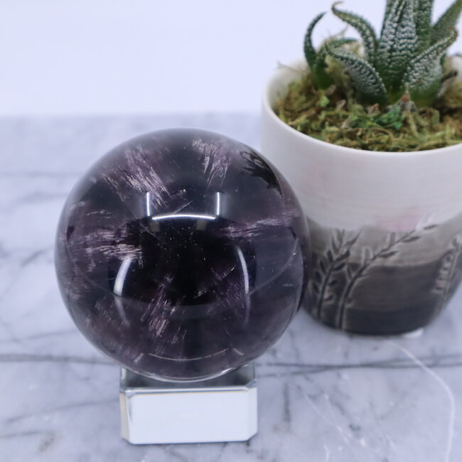 Trapiche Amethyst (Amazon Rain Forest) Sphere Orb Globe - 60mm Specimen
