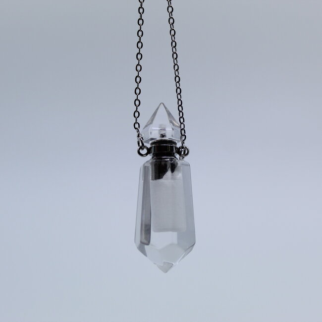 Clear Quartz Essential Oil/Oil Vial Necklace Awakenings