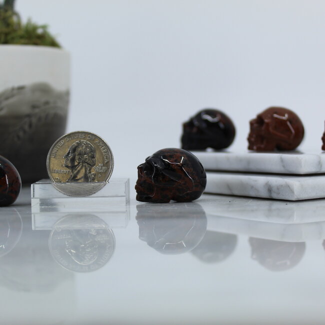 Mahogany Obsidian Skulls - Mini