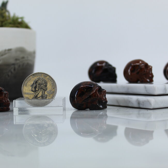 Mahogany Obsidian Skulls - Mini