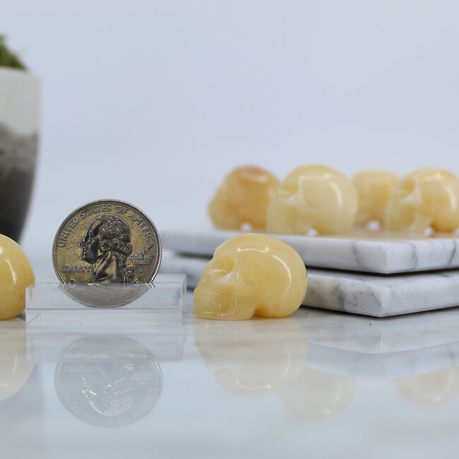 Orange Calcite Skull- Mini